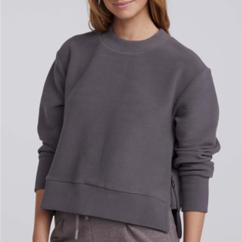 Varley Ribbed Top in Taupe